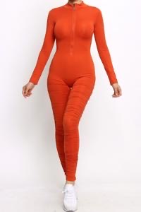 Jumpsuit with front zipper